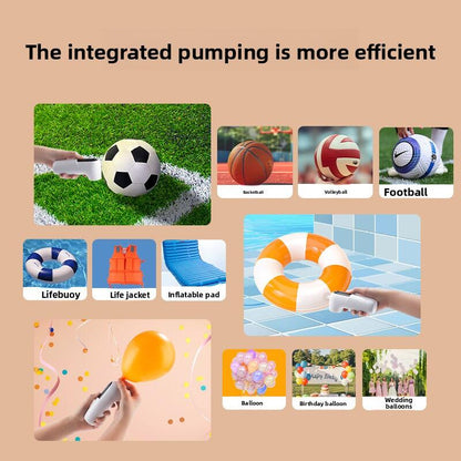 Mini Bomba de Vacío Eléctrica Inteligente Inalámbrica – Succión -62 kPa, Inflado 130 kPa, 3 Boquillas