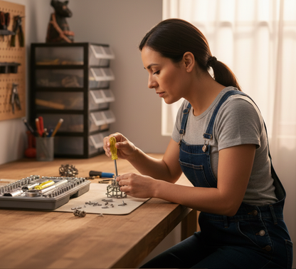 Maletín con llaves de vaso y accesorios